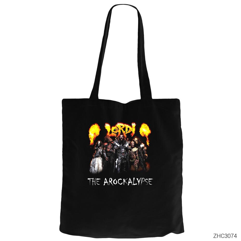 Lordi The Arockalypse Hard Rock Hallelujah Siyah Fermuarlı Bez Çanta Gabardin