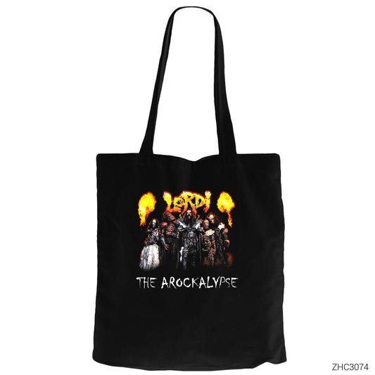 Lordi The Arockalypse Hard Rock Hallelujah Siyah Fermuarlı Bez Çanta Gabardin