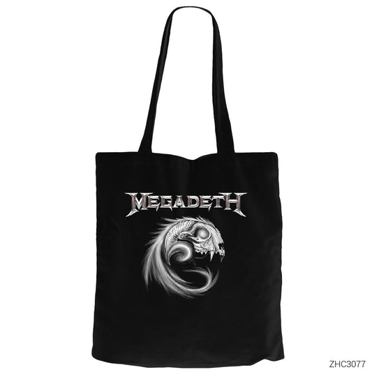 Megadeth Youthanasia Siyah Fermuarlı Bez Çanta Gabardin