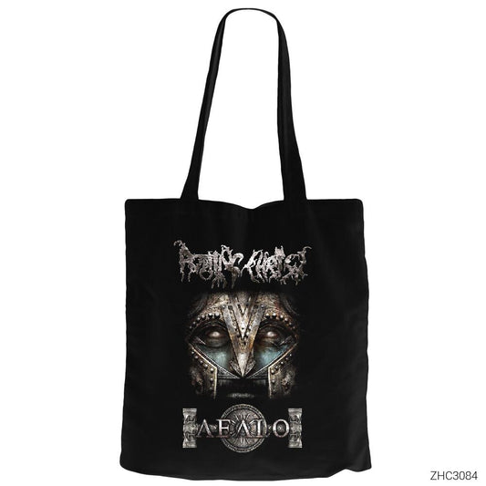 Rotting Christ Aealon Siyah Fermuarlı Bez Çanta Gabardin