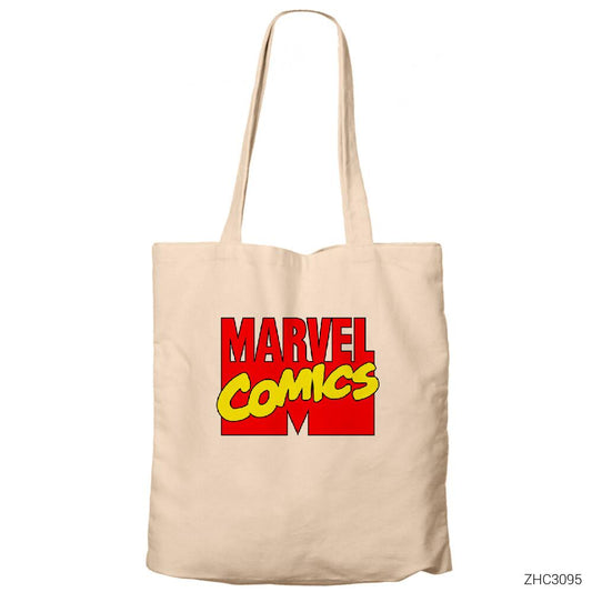 Marvel Comics Krem Fermuarlı Bez Çanta Gabardin