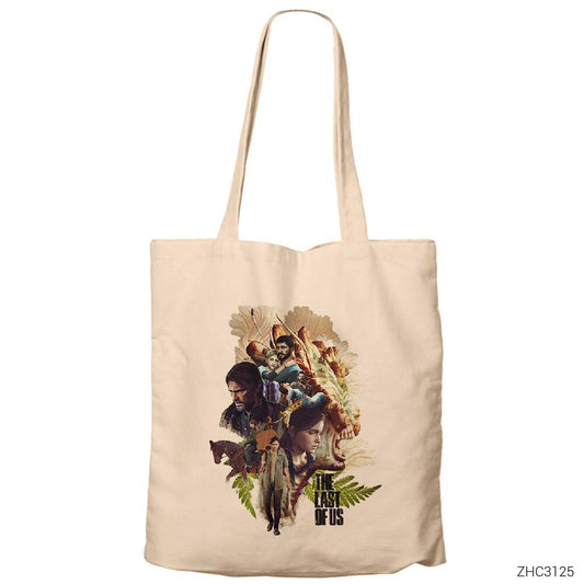 The Last of Us Art Krem Fermuarlı Bez Çanta Gabardin