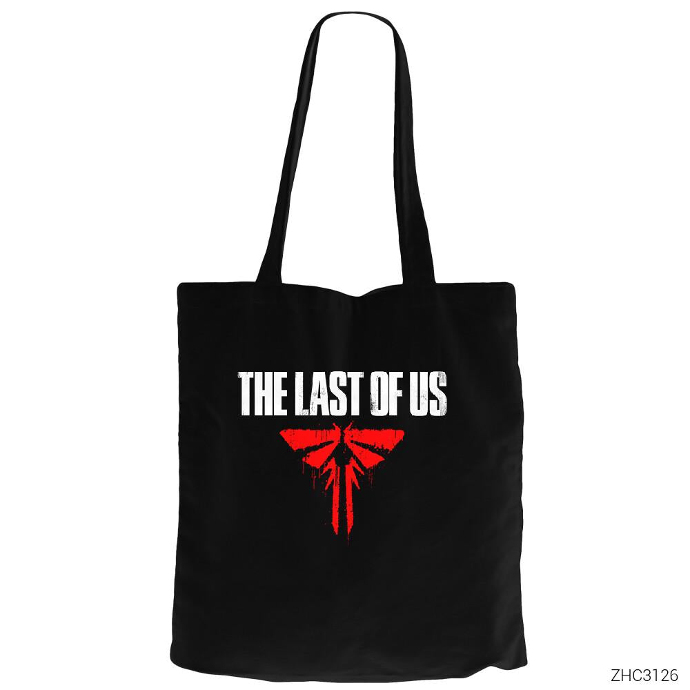 The Last of Us Blood Siyah Fermuarlı Bez Çanta Gabardin