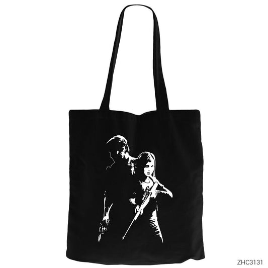 The Last of Us Team Siyah Fermuarlı Bez Çanta Gabardin