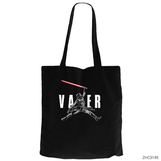 Air Vader Siyah Fermuarlı Bez Çanta Gabardin