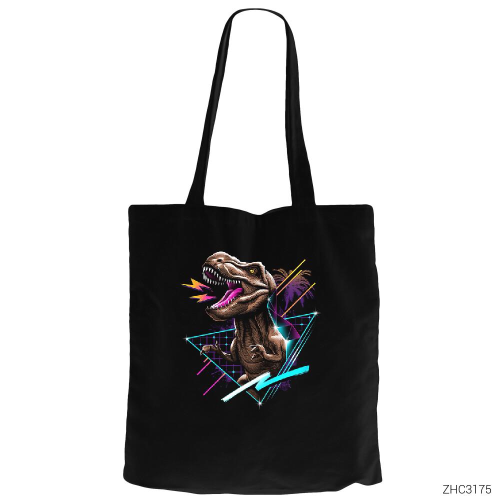 Angry Trex Siyah Fermuarlı Bez Çanta Gabardin