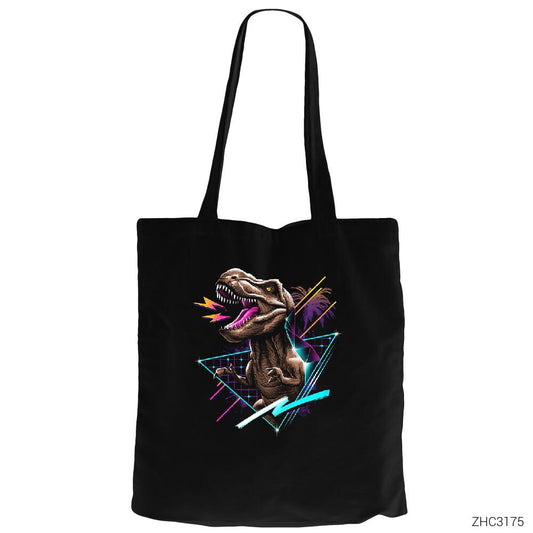 Angry Trex Siyah Fermuarlı Bez Çanta Gabardin