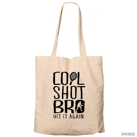 Tenis Cool Shot Bro Krem Fermuarlı Bez Çanta Gabardin
