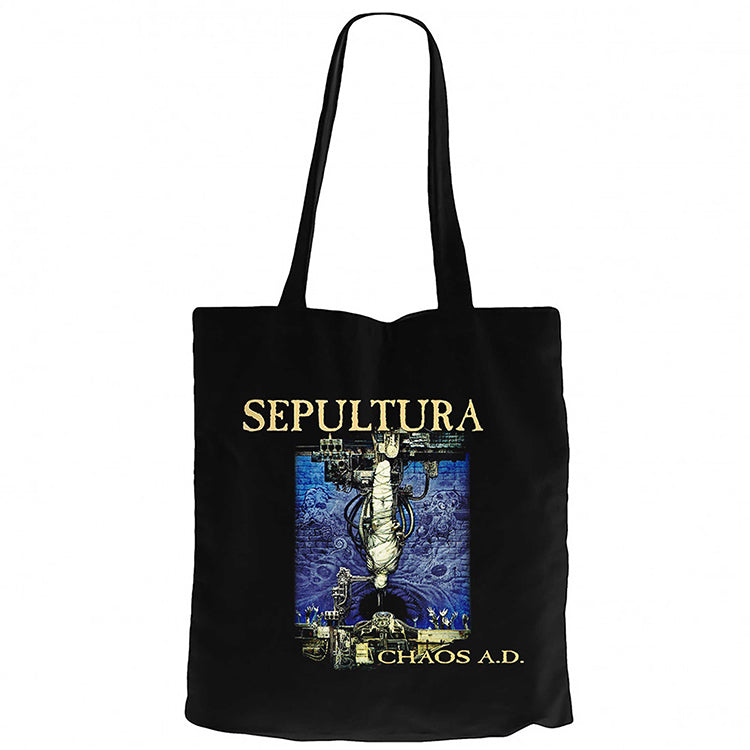 Sepultura Chaos A.D. Siyah Fermuarlı Bez Çanta Gabardin