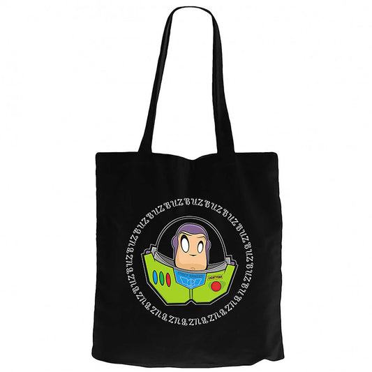 Buz Lightyear Tiny Siyah Fermuarlı Bez Çanta Gabardin