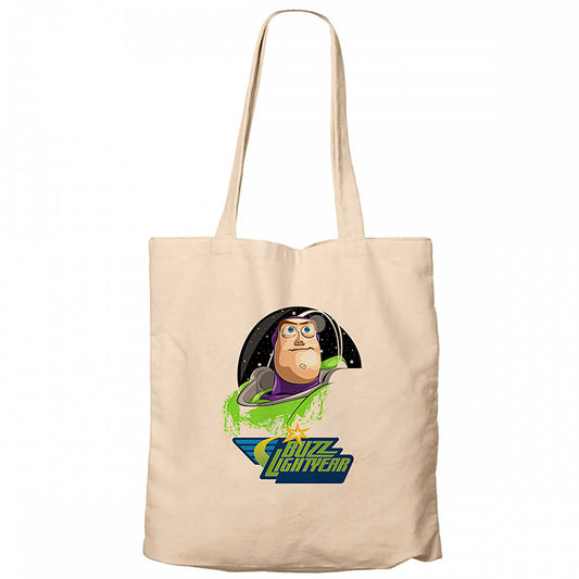 Buz Lightyear Krem Fermuarlı Bez Çanta Gabardin