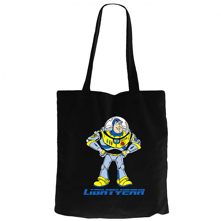 Lightyear Siyah Fermuarlı Bez Çanta Gabardin