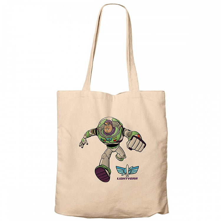 Lightyear Running Krem Fermuarlı Bez Çanta Gabardin