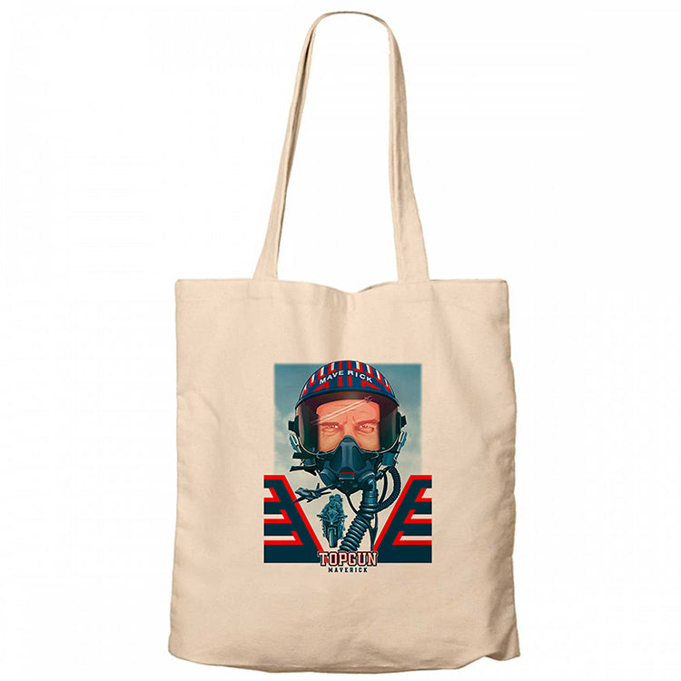 Top Gun 2 Krem Fermuarlı Bez Çanta Gabardin