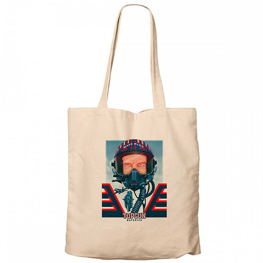Top Gun 2 Krem Fermuarlı Bez Çanta Gabardin