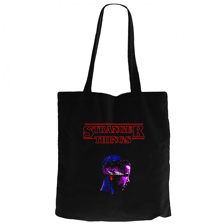 Stranger Things Dream Siyah Fermuarlı Bez Çanta Gabardin