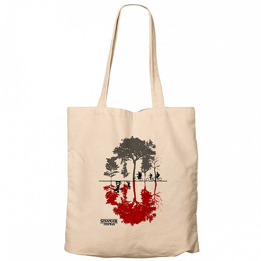 Stranger Things Tree Krem Fermuarlı Bez Çanta Gabardin