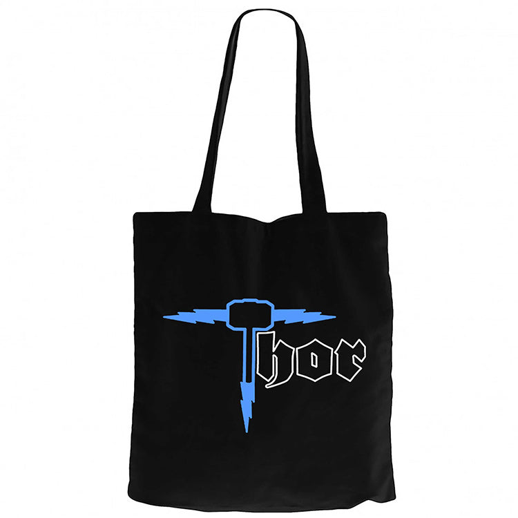 Thor Stormbreaker Siyah Fermuarlı Bez Çanta Gabardin