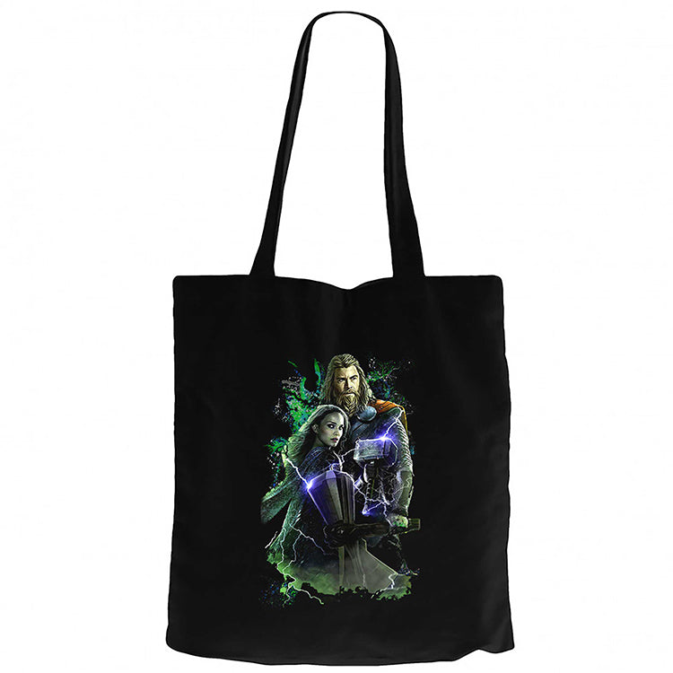 Thor Calor Siyah Fermuarlı Bez Çanta Gabardin