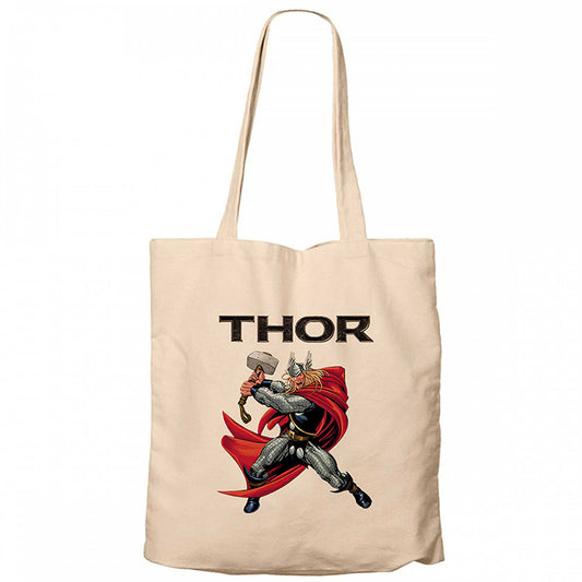 Thor War Krem Fermuarlı Bez Çanta Gabardin