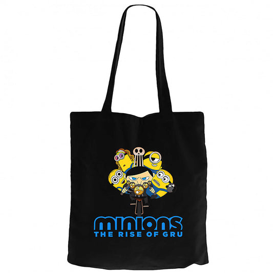 Minions Ride Bikes Krem Fermuarlı Bez Çanta Gabardin