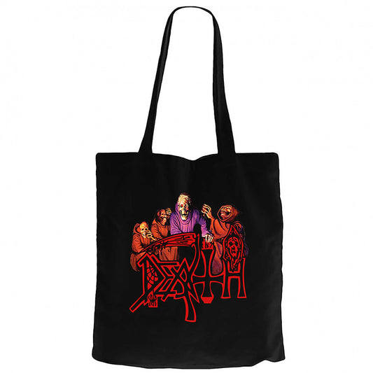 Death Scream Bloody Gore Grup Siyah Fermuarlı Bez Çanta Gabardin