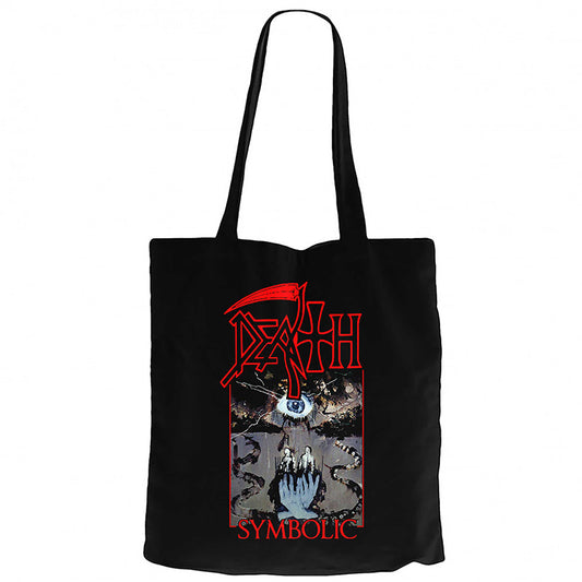 Death Symbolic Siyah Fermuarlı Bez Çanta Gabardin