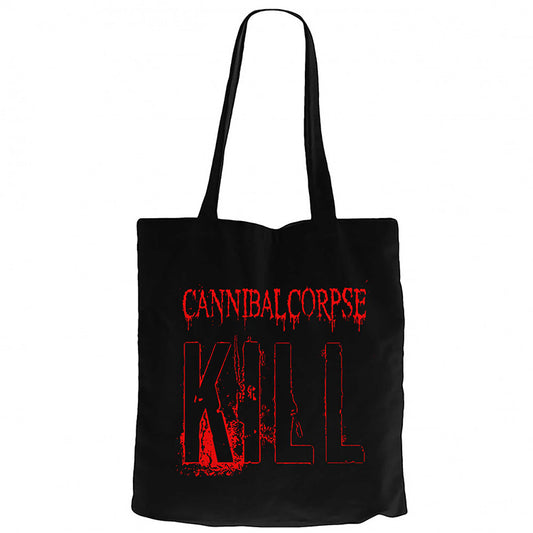 Cannibal Corpse Kill Siyah Fermuarlı Bez Çanta Gabardin