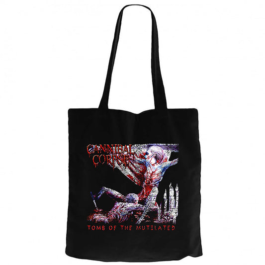 Cannibal Corpse Tomb Of The Mutilated Siyah Fermuarlı Bez Çanta Gabardin