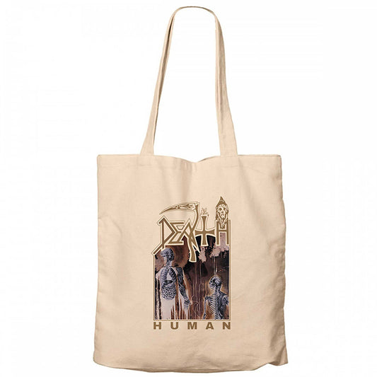 Death Human 2 Krem Fermuarlı Bez Çanta Gabardin