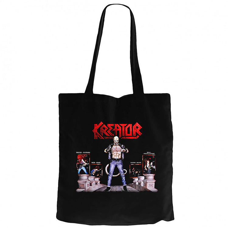 Kreator Terrible Certaint Siyah Fermuarlı Bez Çanta Gabardin