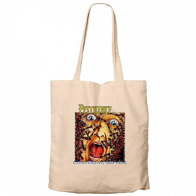 Pestilence Consuming İmpulse Krem Fermuarlı Bez Çanta Gabardin