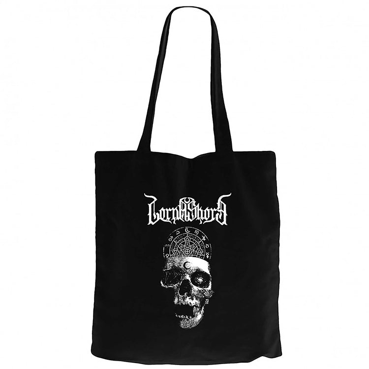 Lorna Shore Skull Siyah Fermuarlı Bez Çanta Gabardin