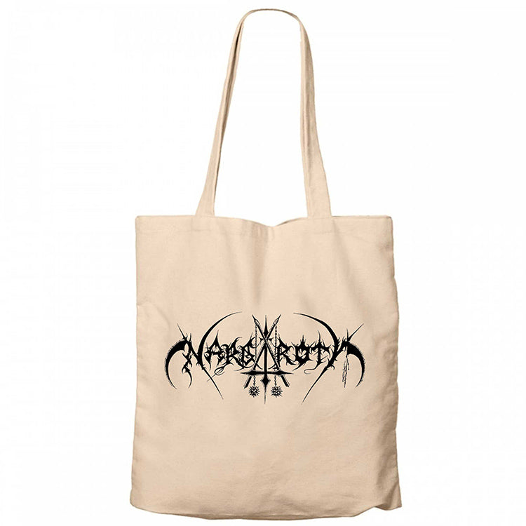 Nargaroth Logo Krem Fermuarlı Bez Çanta Gabardin