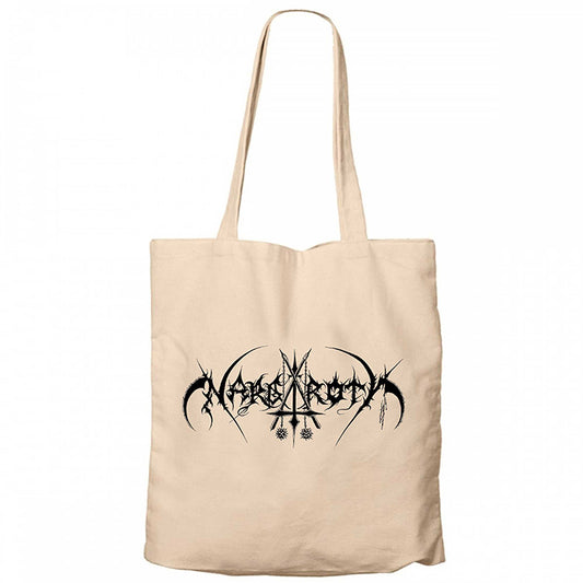 Nargaroth Logo Krem Fermuarlı Bez Çanta Gabardin