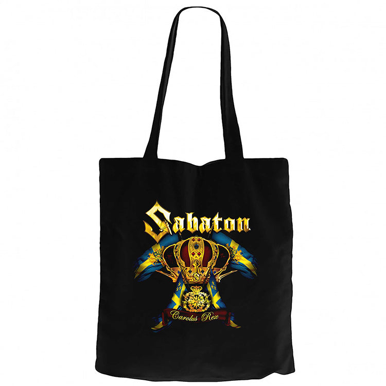 Sabaton Carolus Rex Siyah Fermuarlı Bez Çanta Gabardin