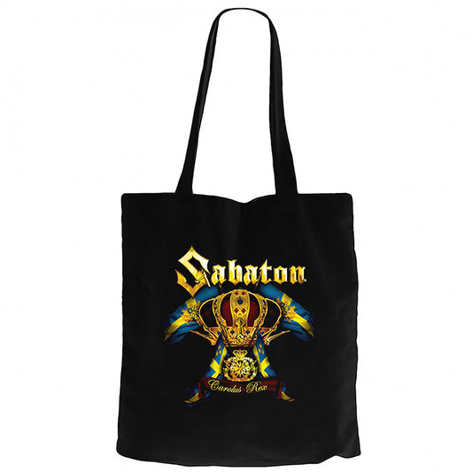 Sabaton Carolus Rex Siyah Fermuarlı Bez Çanta Gabardin