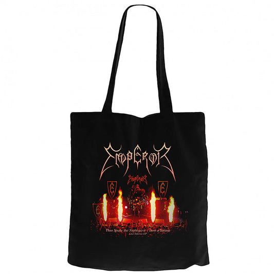 Emperor Live İnferno Siyah Fermuarlı Bez Çanta Gabardin