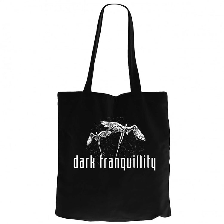 Dark Tranquillity Angel Siyah Fermuarlı Bez Çanta Gabardin