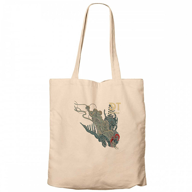 Dark Tranquillity Atoma Krem Fermuarlı Bez Çanta Gabardin