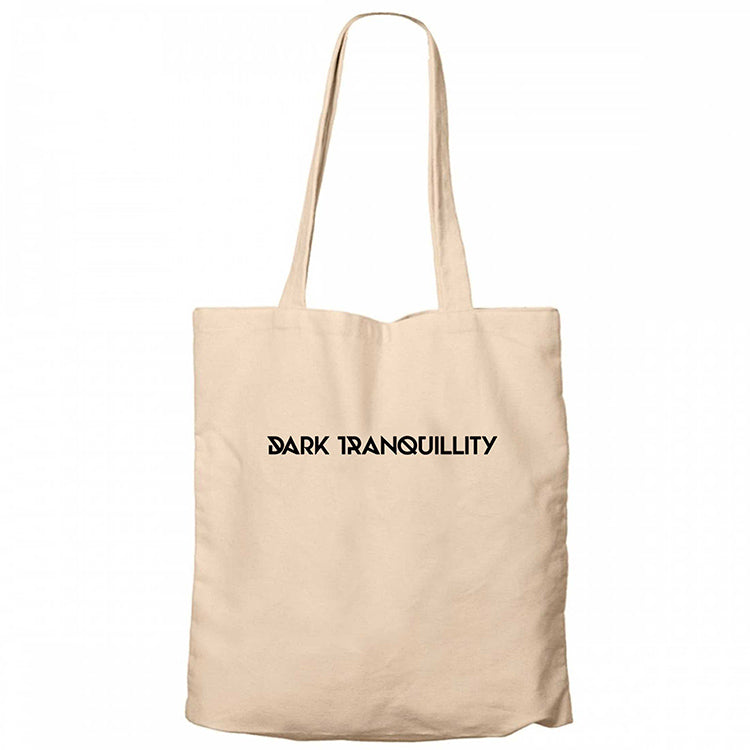 Dark Tranquillity Logo Krem Fermuarlı Bez Çanta Gabardin