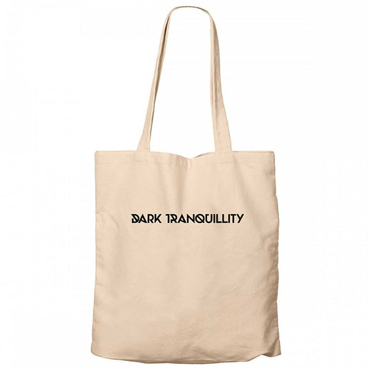Dark Tranquillity Logo Krem Fermuarlı Bez Çanta Gabardin