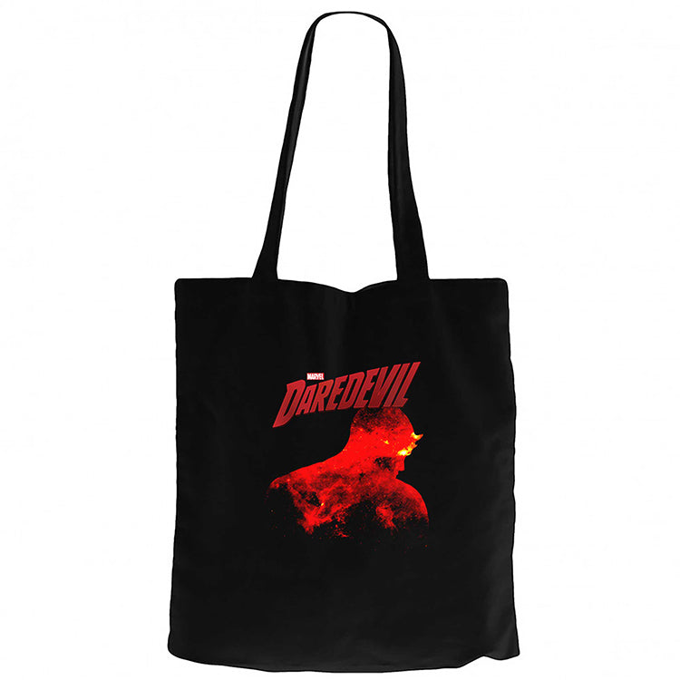 DareDevil Siyah Fermuarlı Bez Çanta Gabardin