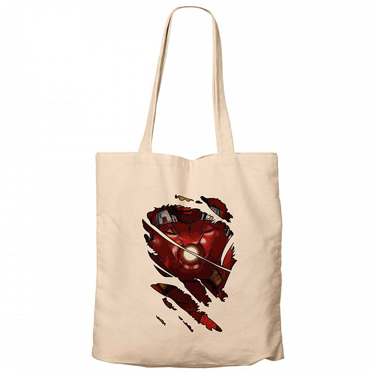 Iron Man Body Krem Fermuarlı Bez Çanta Gabardin
