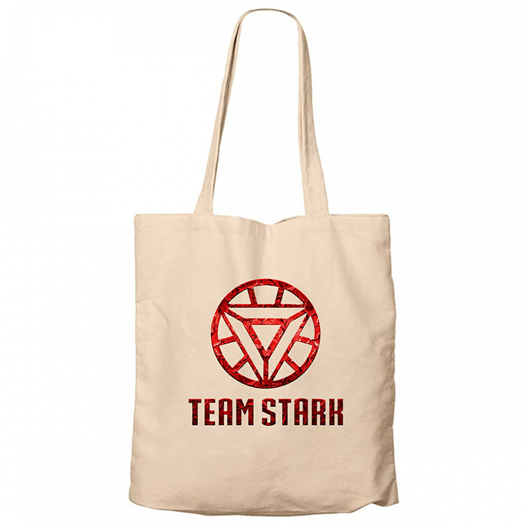 Iron Man Team Star Krem Fermuarlı Bez Çanta Gabardin