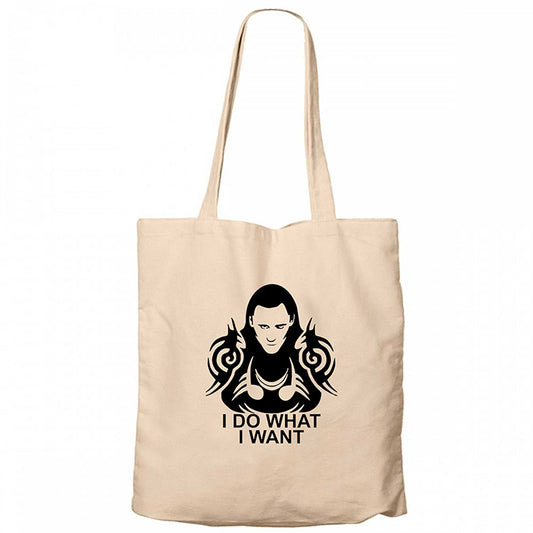 Loki Krem Fermuarlı Bez Çanta Gabardin