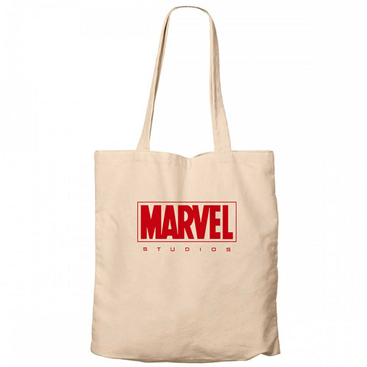 Studios Logo Krem Fermuarlı Bez Çanta Gabardin
