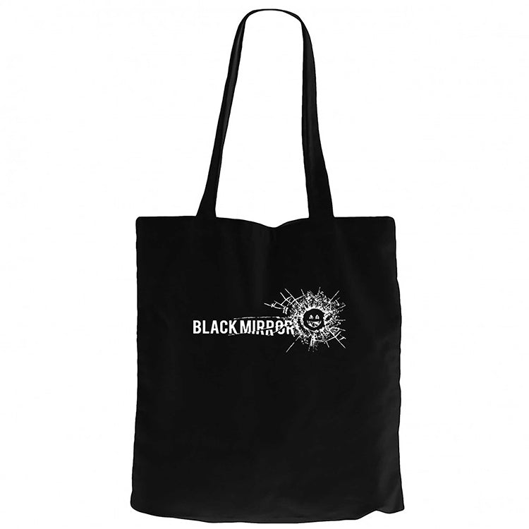 Black Mirror Siyah Fermuarlı Bez Çanta Gabardin