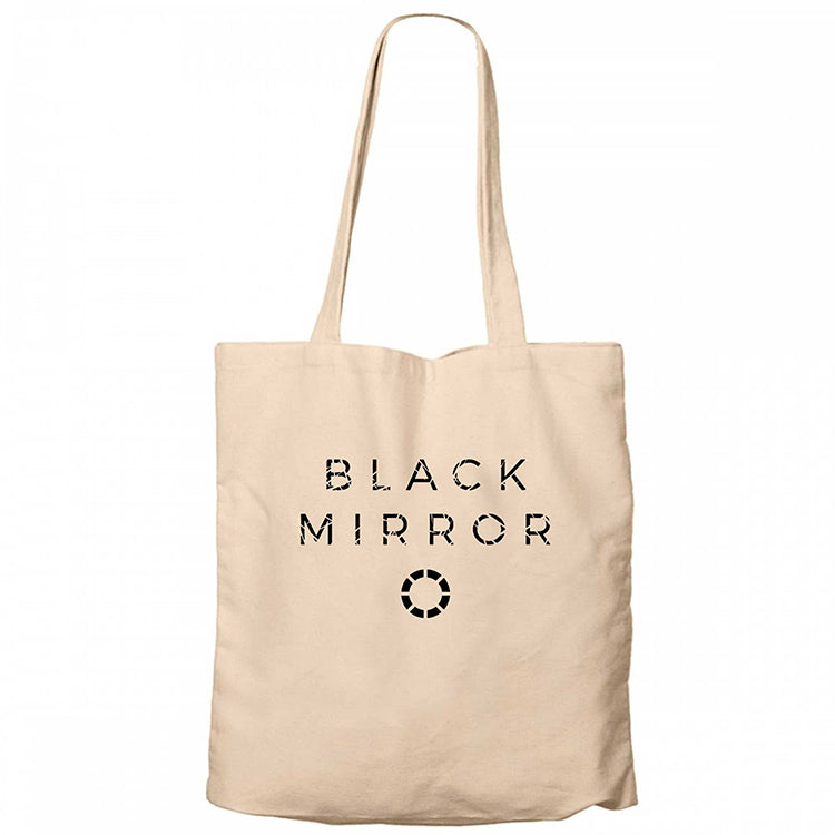 Black Mirror Loading Krem Fermuarlı Bez Çanta Gabardin