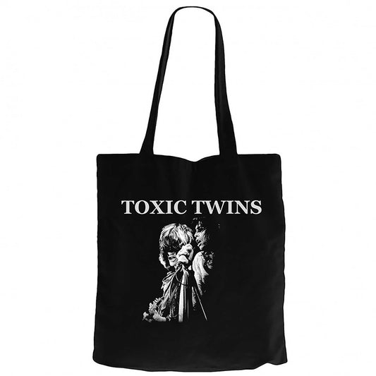 Aerosmith Toxic Twins Siyah Fermuarlı Bez Çanta Gabardin